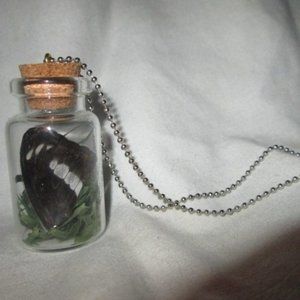 humanely sourced butterfly wing necklaces